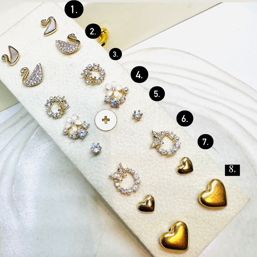 925 Minimal Silver Studs 18K Gold-Plated