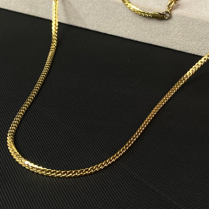 Sigma 18K Gold-Plated Men's Chain 4mm