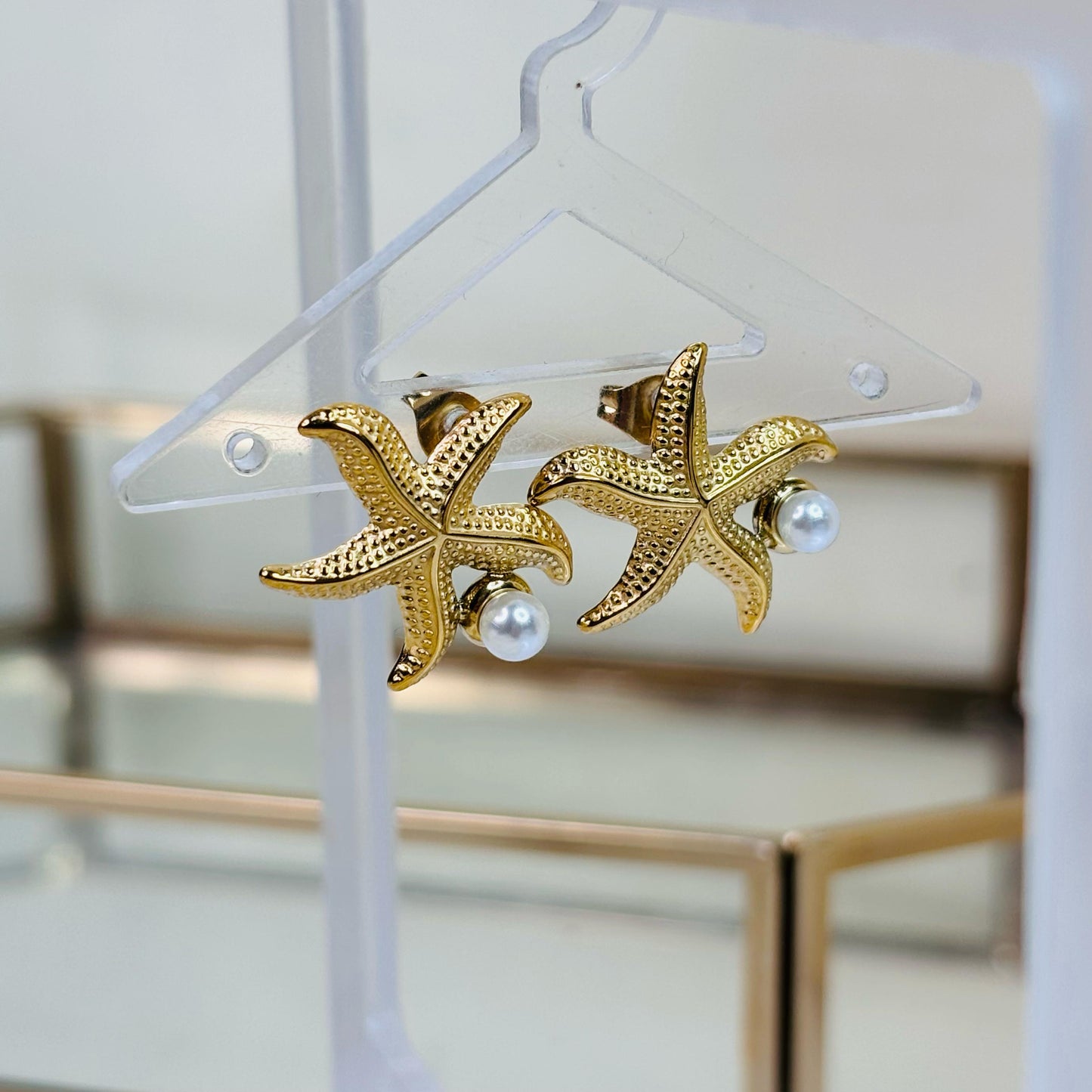 Pearl Starfish Earrings