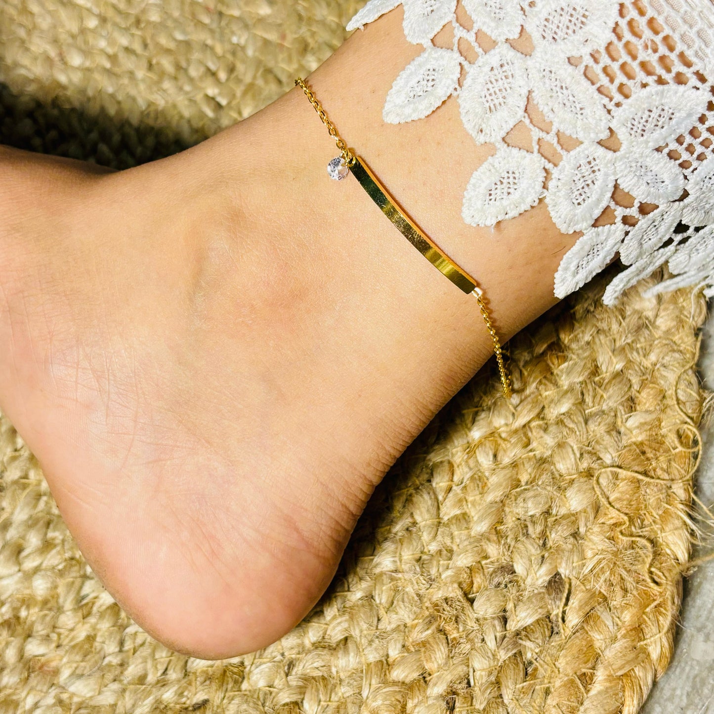 Hanging Stone Anklet