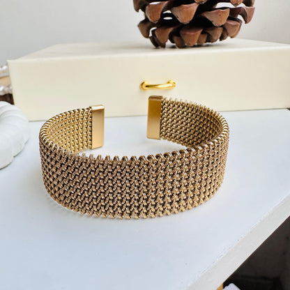 Statement Zaggy Adjustable 18K Bracelet