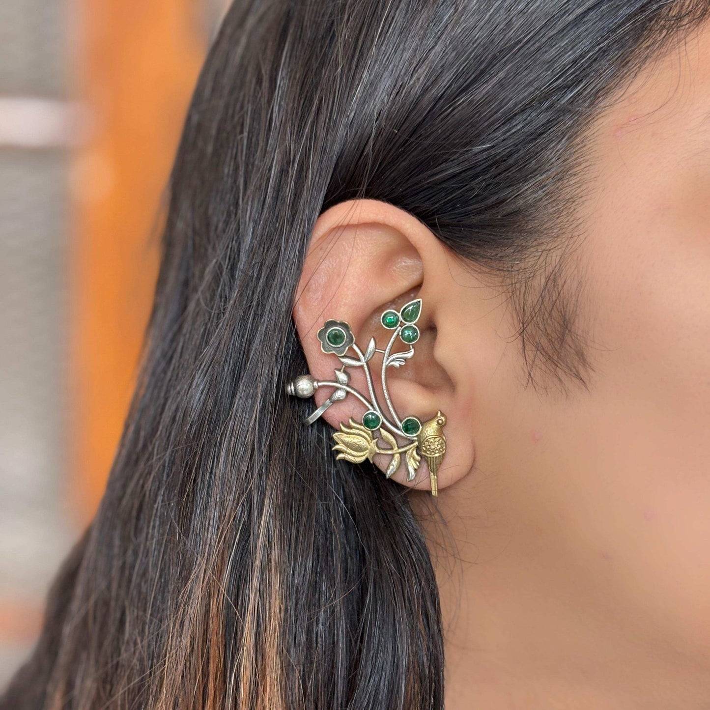 Bela Dual Tone German Silver Earcuff