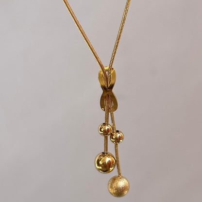 Infinity Ball Hanging Necklace