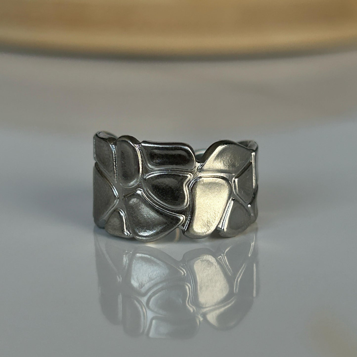 Big Brick Silver Ring