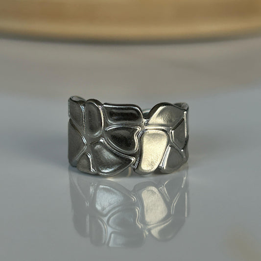 Big Brick Silver Ring