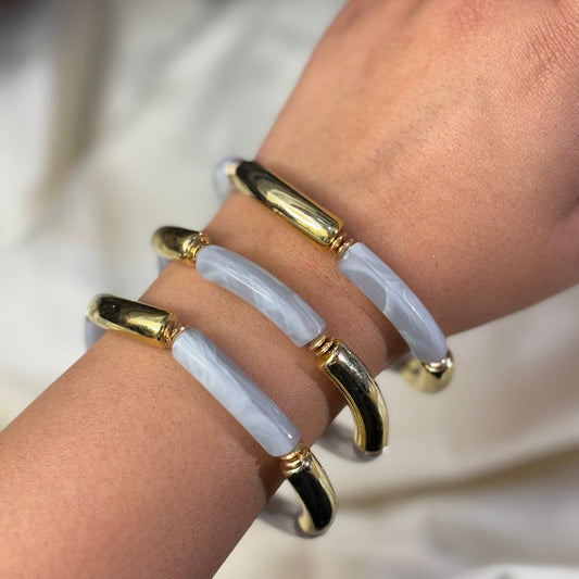 Charcoal Bamboo Stretchable Bracelets (Stack of 3)