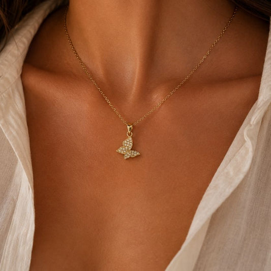 Dainty Wings Necklace ( Gold )