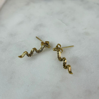 Snake Minimal Studs (Gold)
