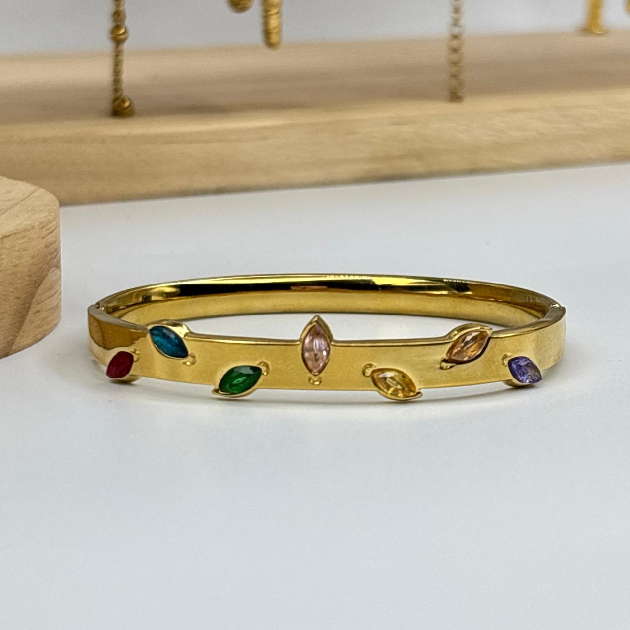 Multi Colored Leaf Bracelet