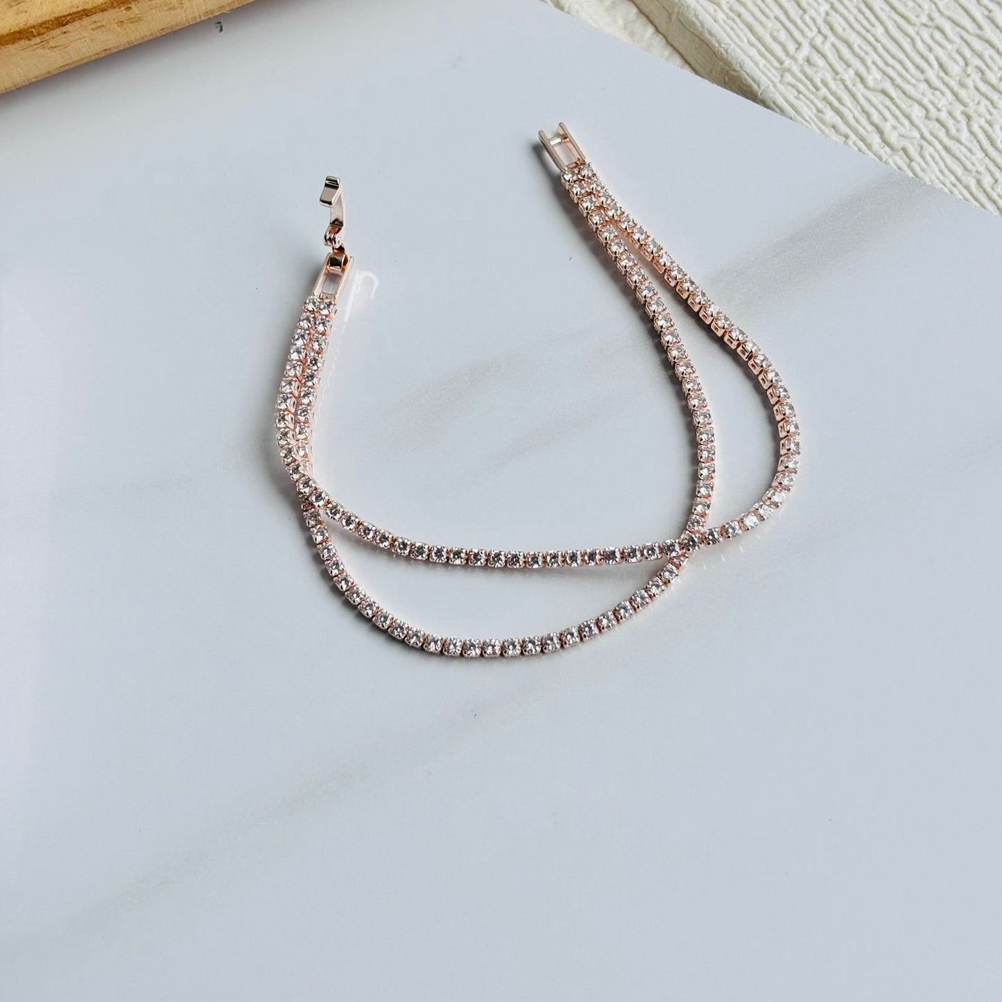 Rose Gold Myra Tennis Bracelet