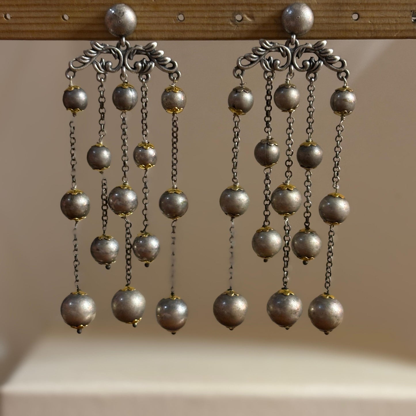 Ball Tassle German Silver Earring
