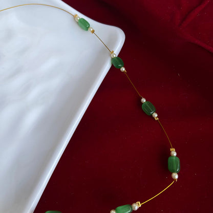 Emerald Invisible Chain Necklace