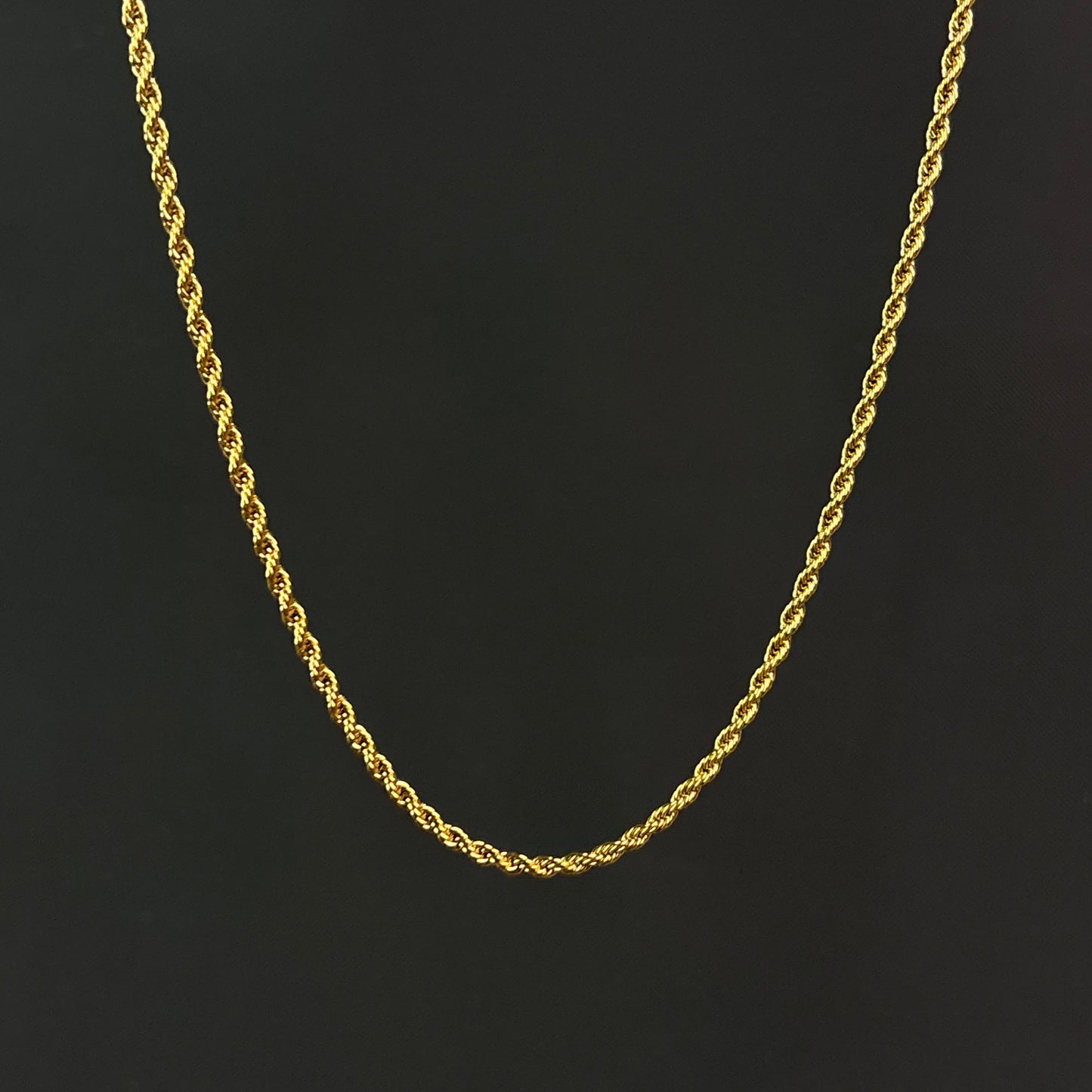 Twisted 18K Gold Plated Men's Chain 3mm
