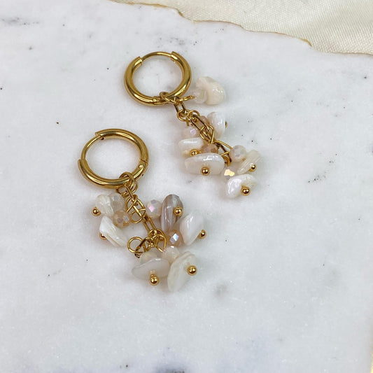 Resin Marbles Beach Earrings