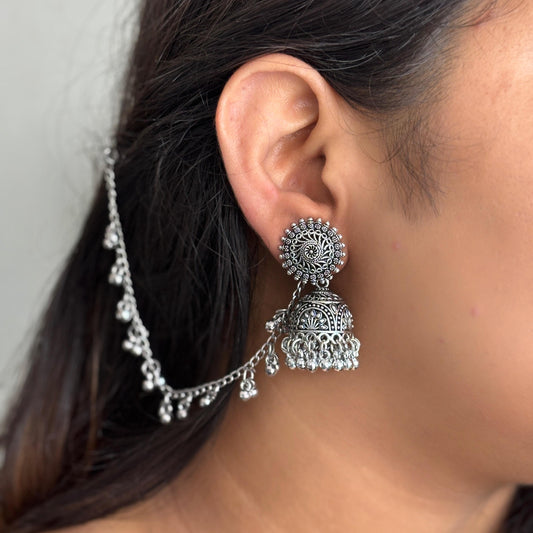 Mayuri Detachable Kaan Chain Jhumka
