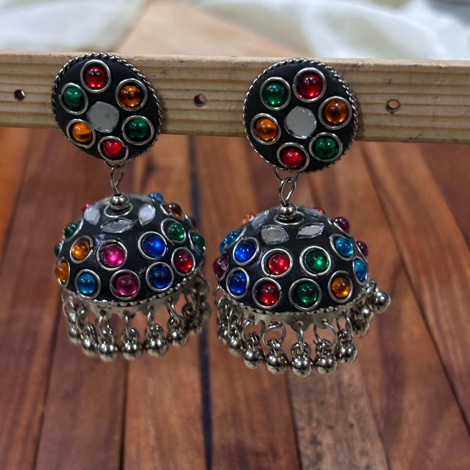 Multi Color Studded Jhumka