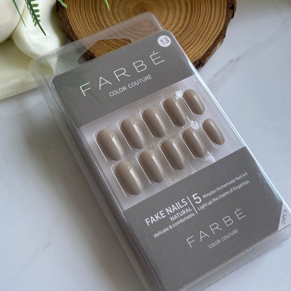 Ash Gel Stick on Nails ( 24 nails)