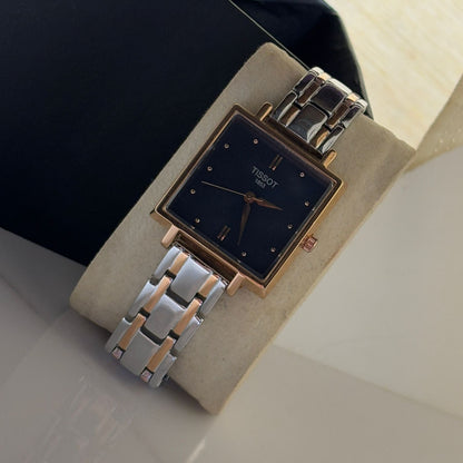Tissot Square Dial Watch (Blue- Dual Tone)