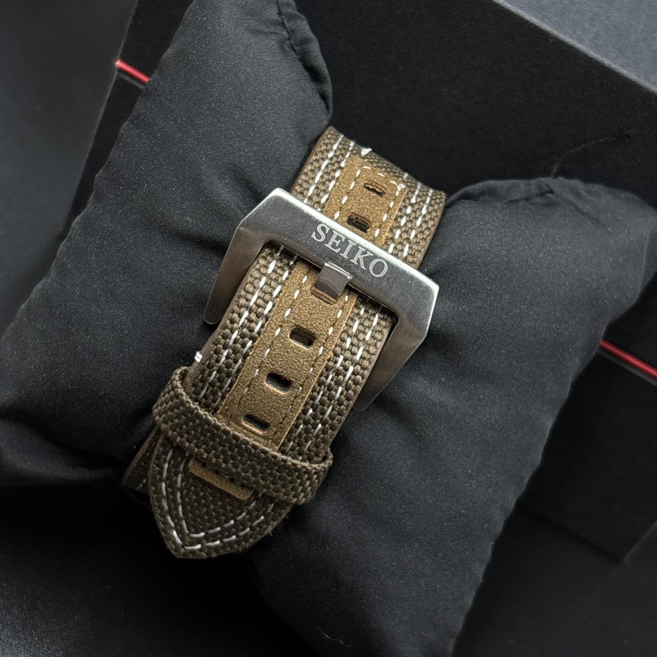 Seiko Brown Canvas Strap Watch