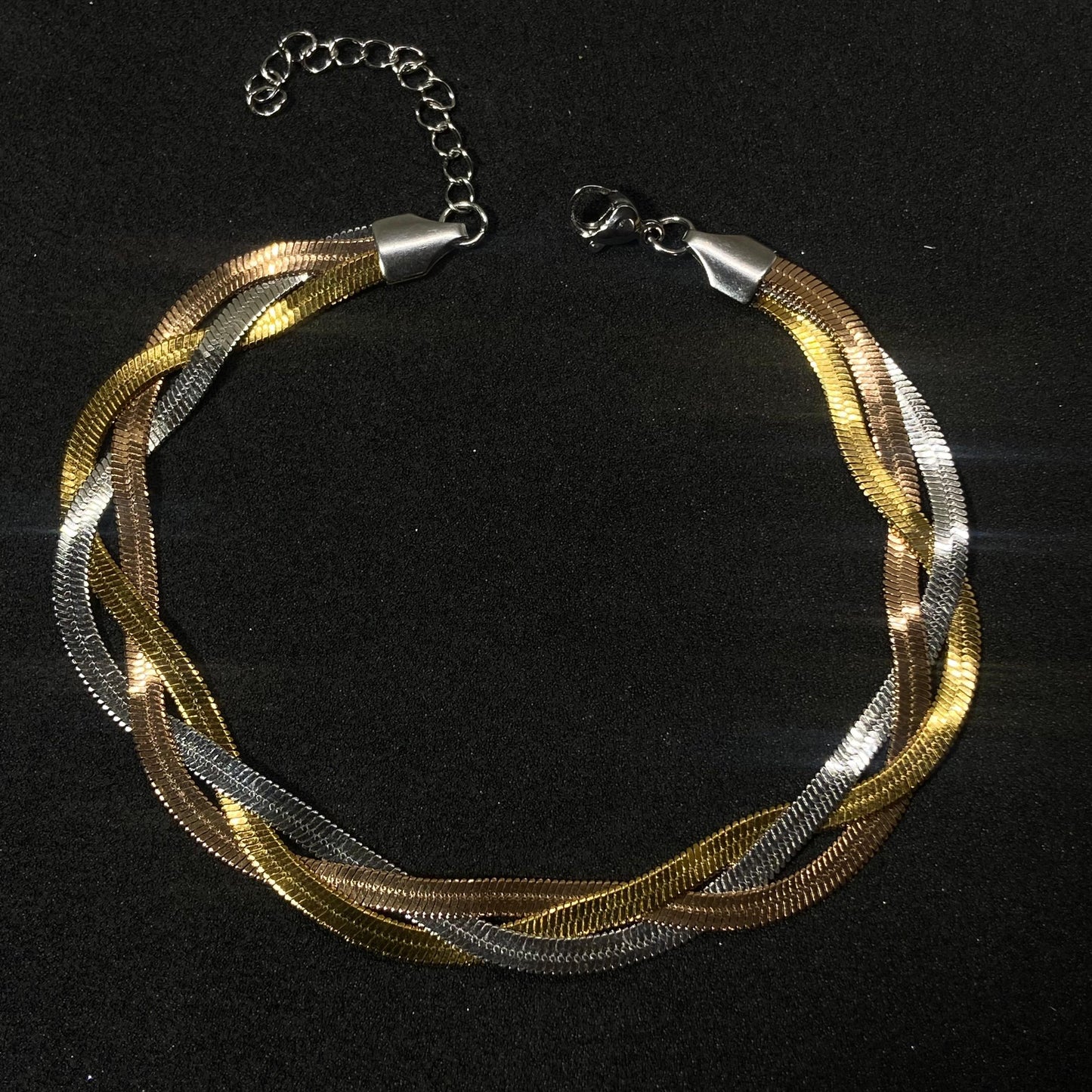 3-Tone Snake Chain Bracelet