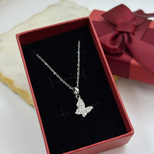 Dainty Wings Necklace ( Silver)