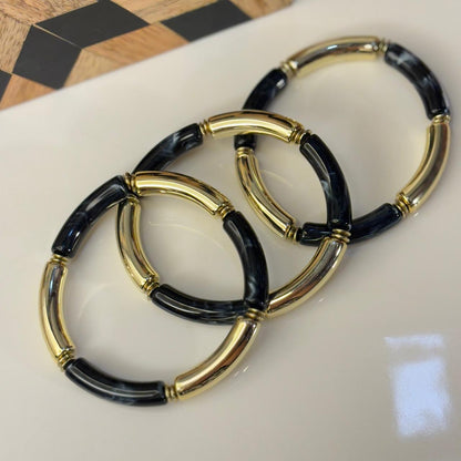 Ash Bamboo Stretchable Bracelets (Stack of 3)