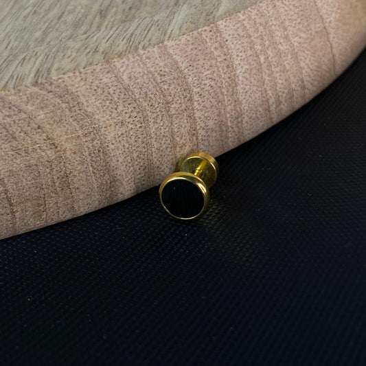 Round Top Men's Gold Earring