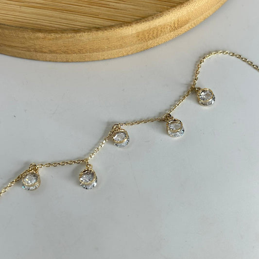 Studded Gold Chain Bracelet