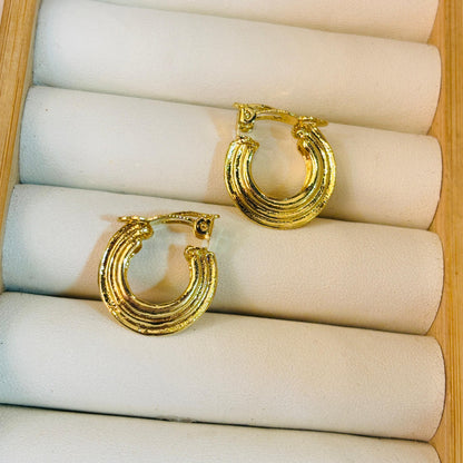 Gold Hoop Clip-On Earring