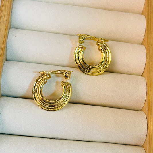 Gold Hoop Clip-On Earring