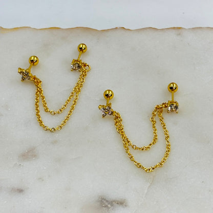 Luna Connecting Flatback Earrings