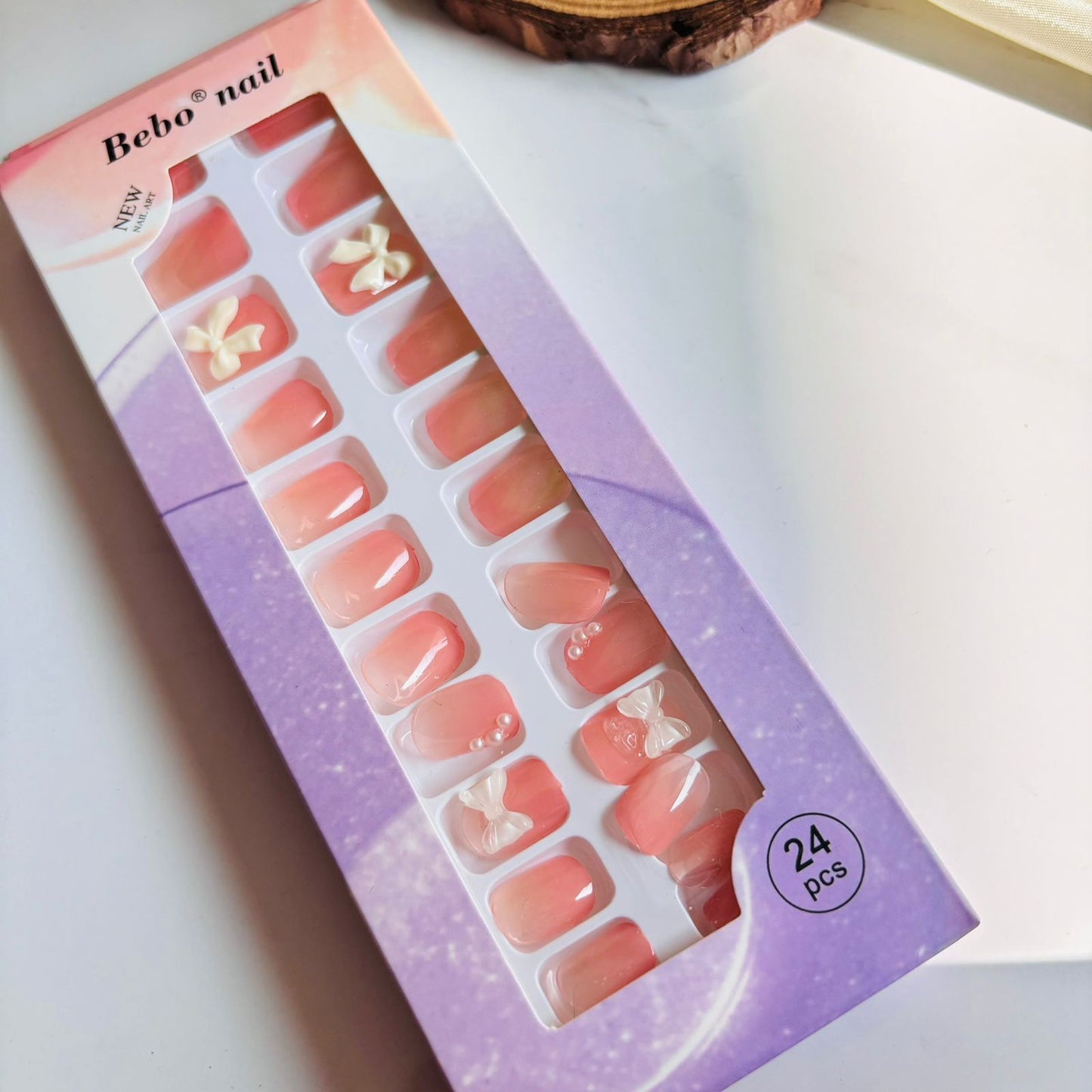 014 Embellished Gel Stick On Nails (Pack of24)