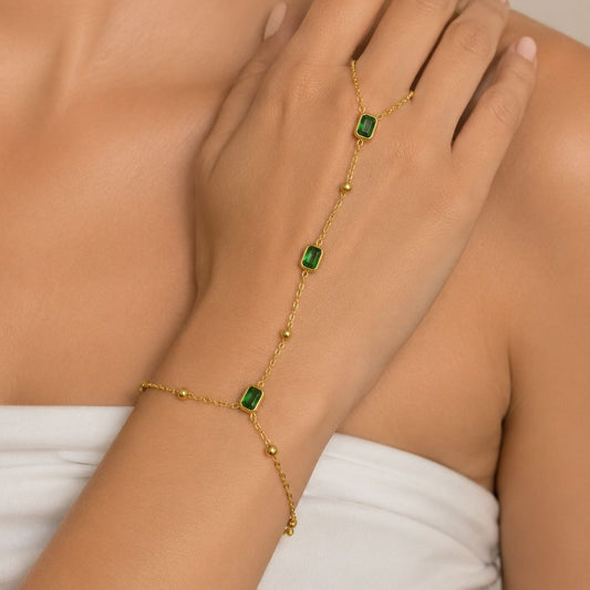 Emerald Glance Hand Chain