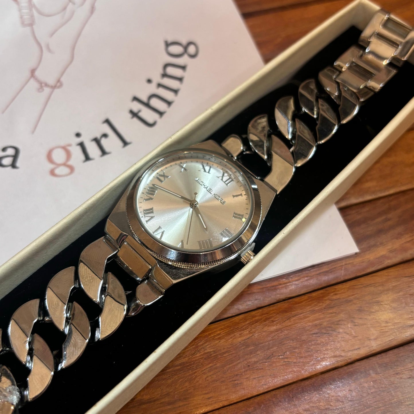 MK Link Watch (Silver)- 32 Mm