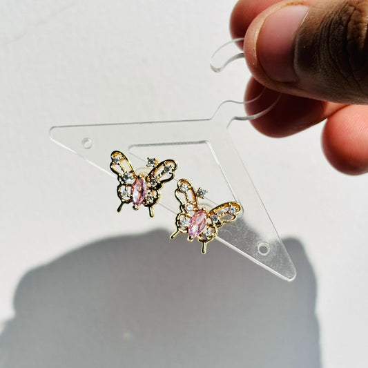 Pretty Pink Fly Studs