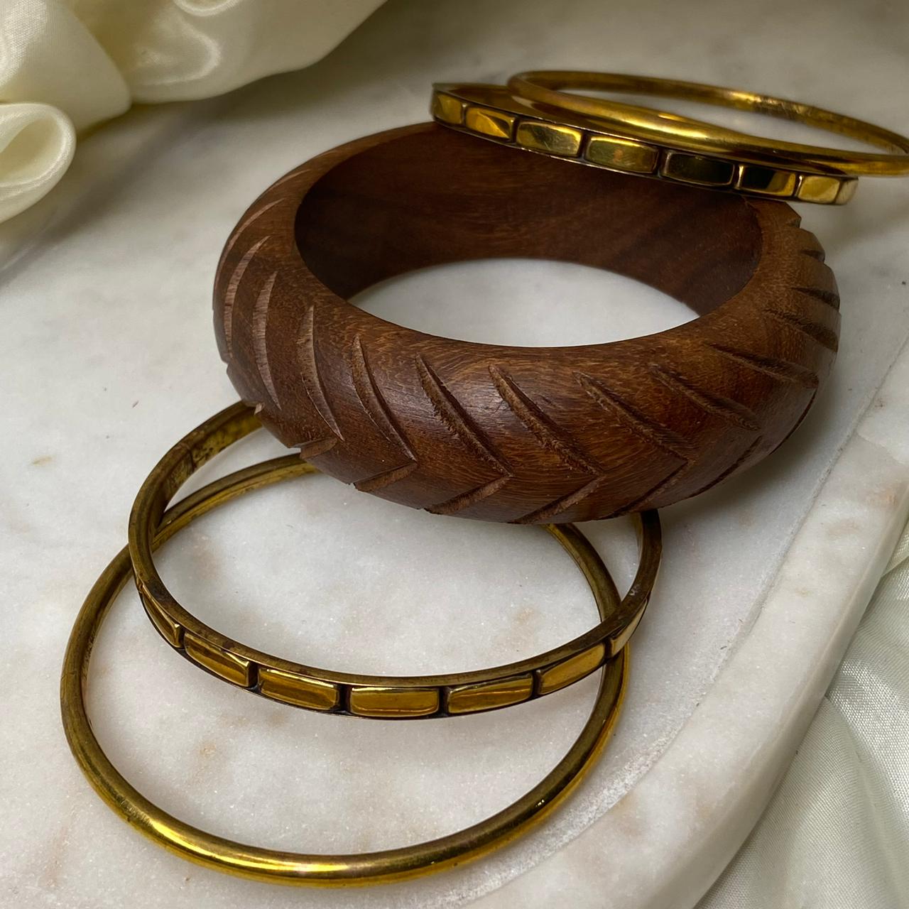 Chloe Wooden Bangle Stack