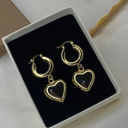 Heart Chunky Hoops