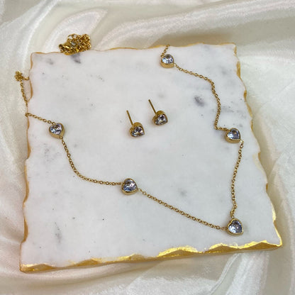 Heartie Jewelry Set (Necklace+Earrings)