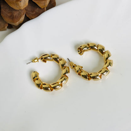 Twisted Gold Earrings