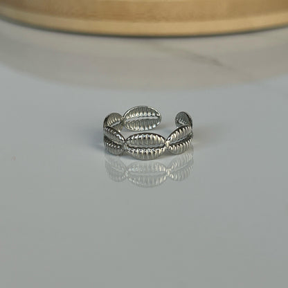 Cowry Shell Silver Ring