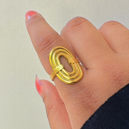 Ada Ring anti tarnish rose gold ring wave ring adjustable anti tarnish jewelry korean ring daily wear ring minimal ring round statement gold plated daily wear rings 18k gold plated celebrity rings golden rings golden chunky ring band ring diamond ring lavender jewels lavender jewelry lavender official