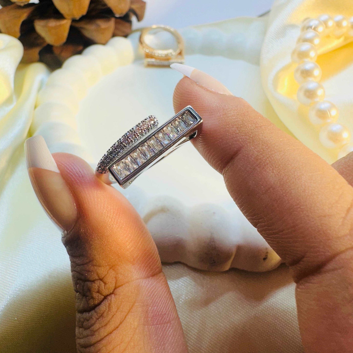 Alyssa Double Studded Ring
