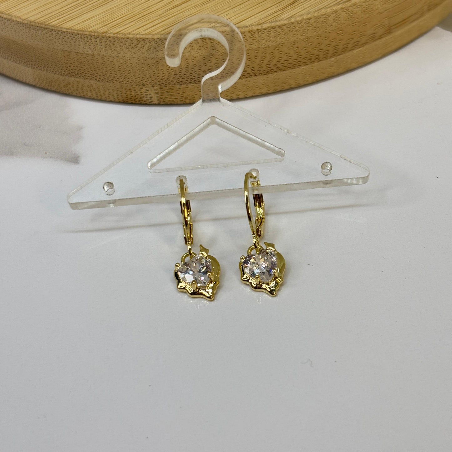 Hot Heart Huggies Earrings