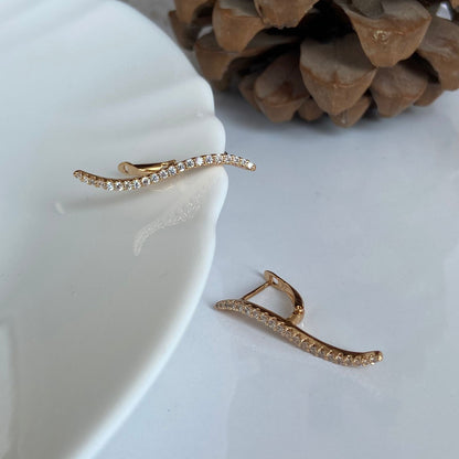 Wave Line Statement Earrings