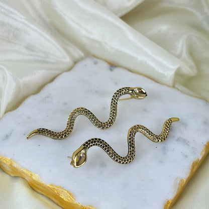 Boho Snake Earrings( Gold )