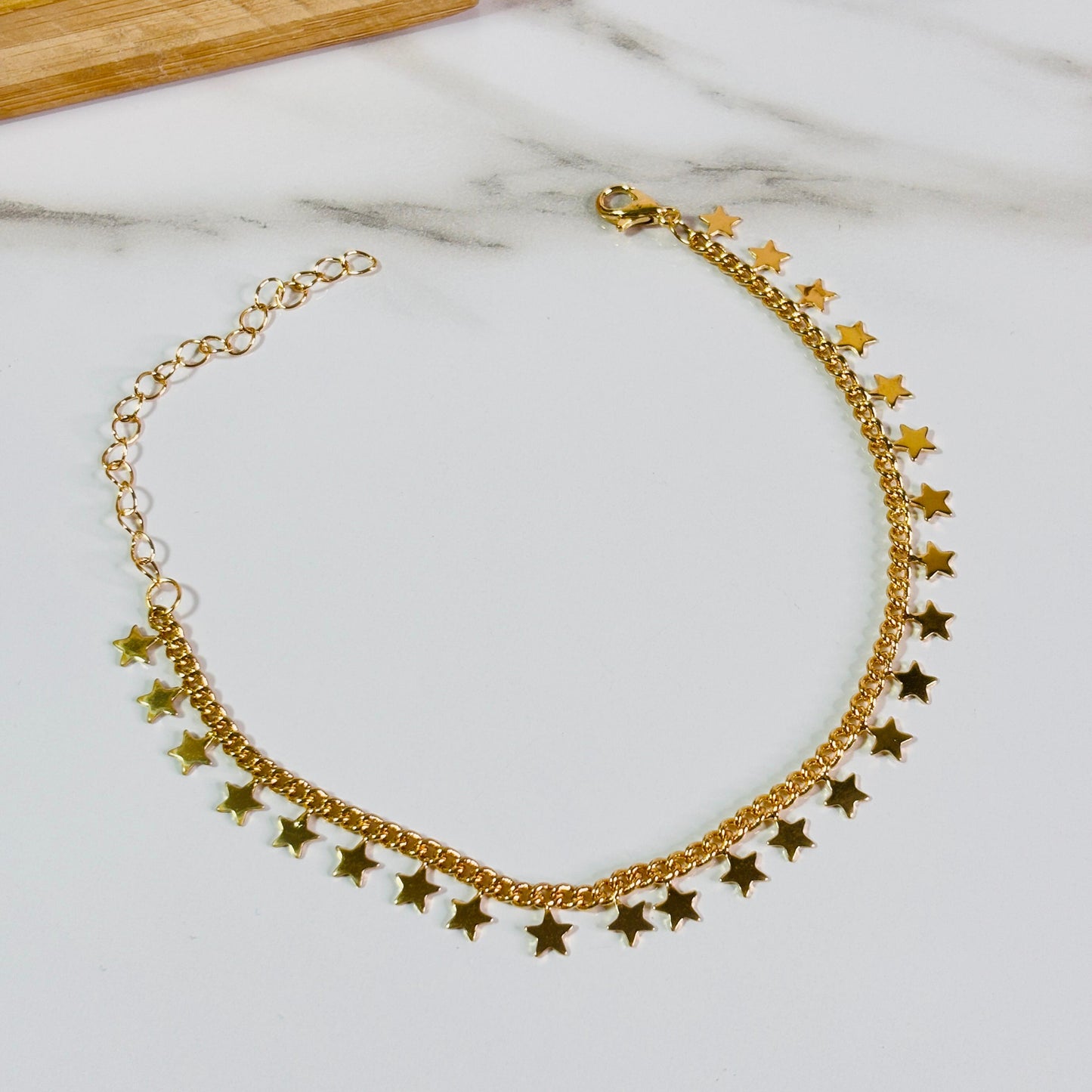 Star Drop Chain Bracelet