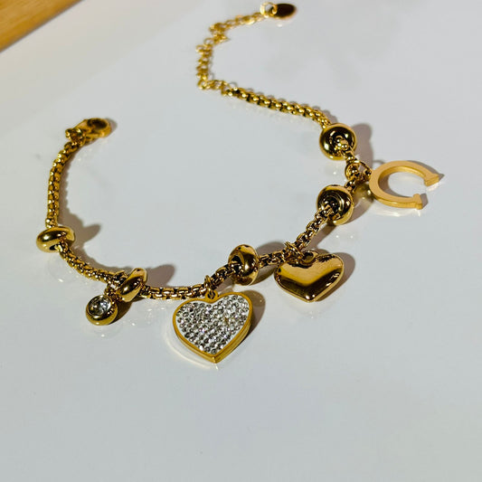 Heart Charm Bracelet