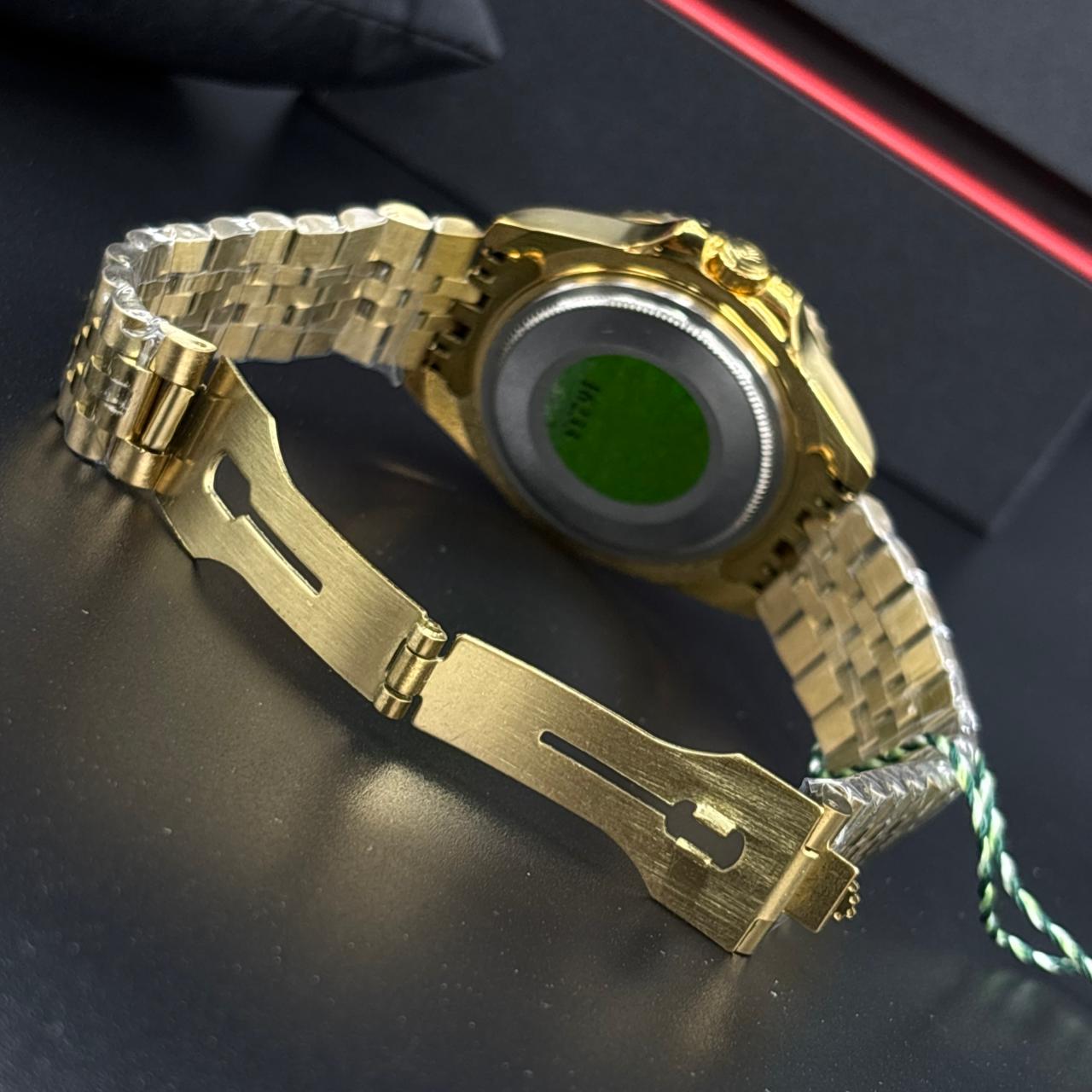 Rolex Gold Black Dial Analog Watch
